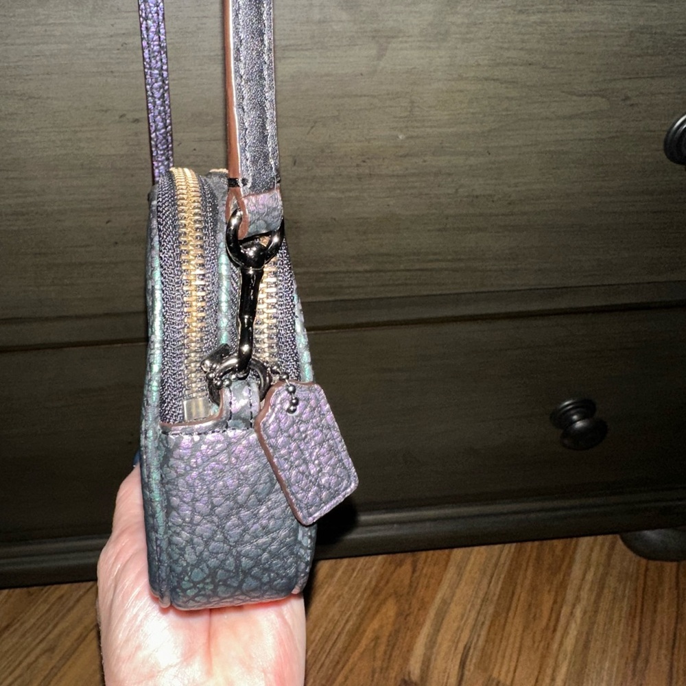 Coach Purple Iridescent oil slick metallic hologram Crossbody Bag - Picture 4 of 14